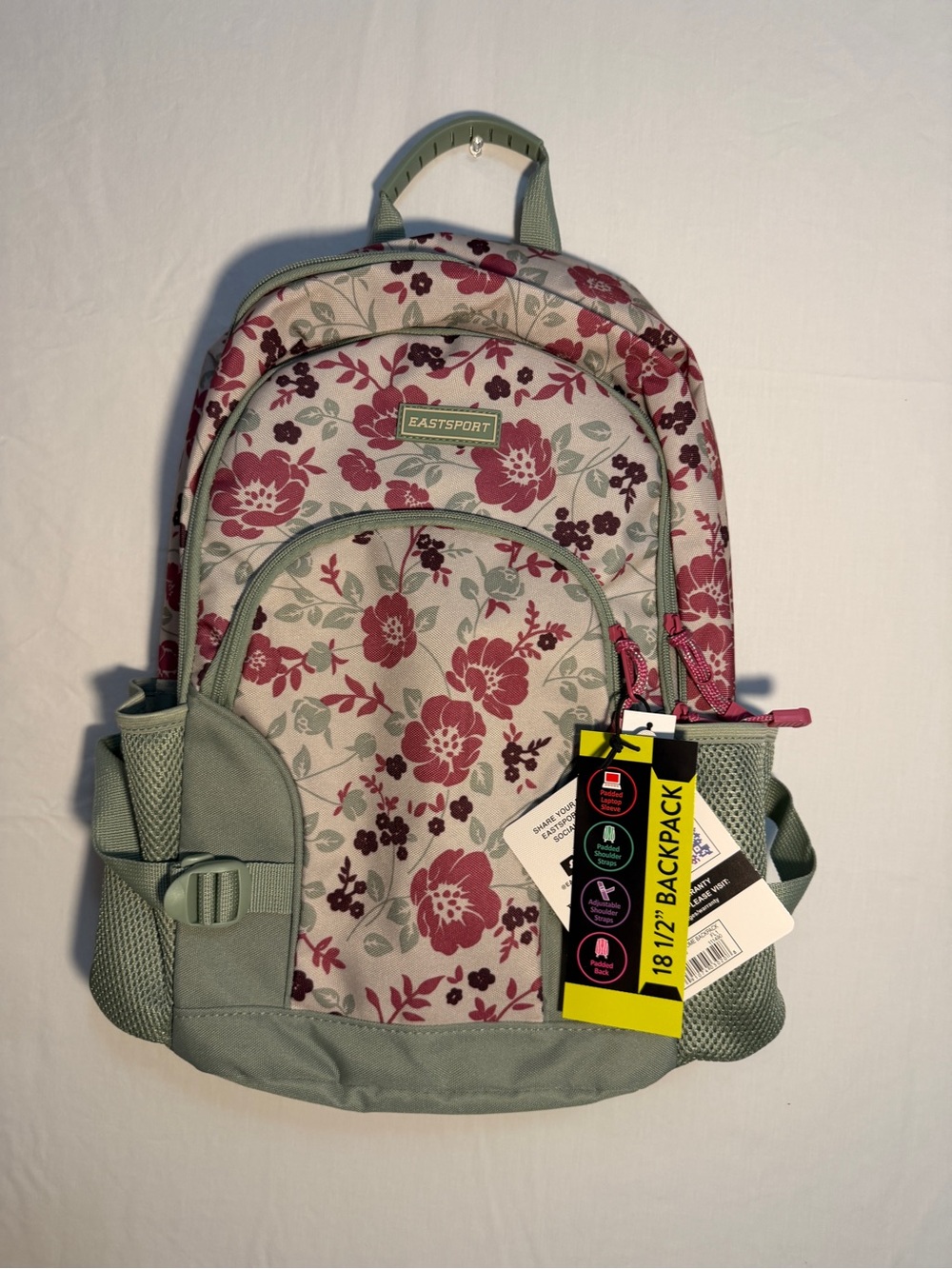 Floral Pink & Sage Everyday Backpack